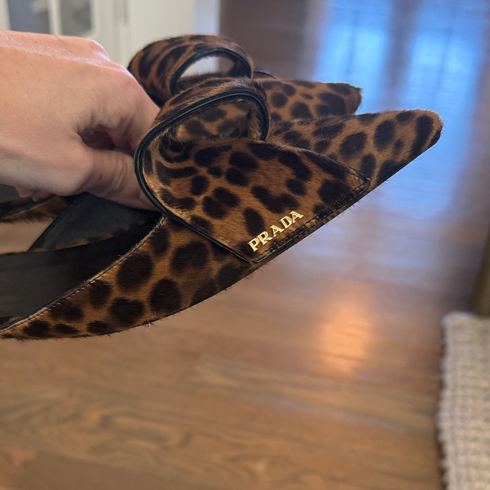 Prada Leopard Print Mules - Picture 5 of 5